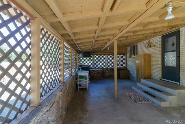 view of patio / terrace featuring entry steps