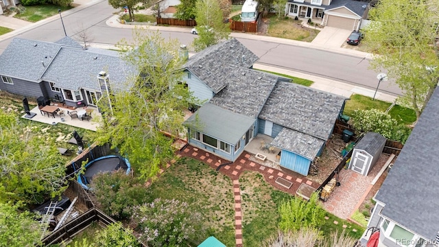 birds eye view of property featuring a residential view