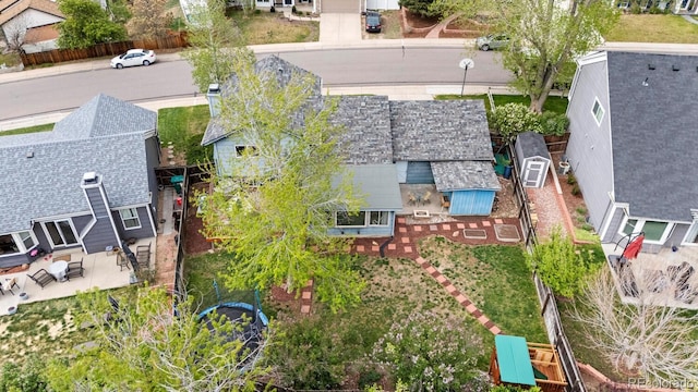 bird's eye view featuring a residential view