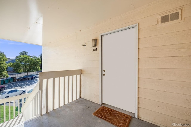 view of doorway to property