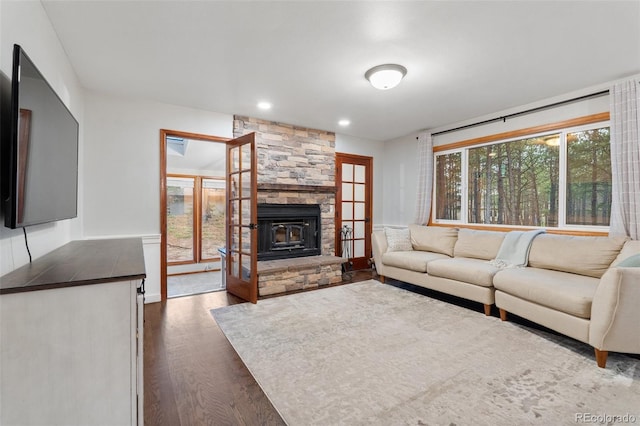 17540 Caribou Dr, Monument, CO 80132 - living room with wood finished floors and recessed lighting