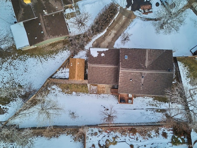 view of snowy aerial view