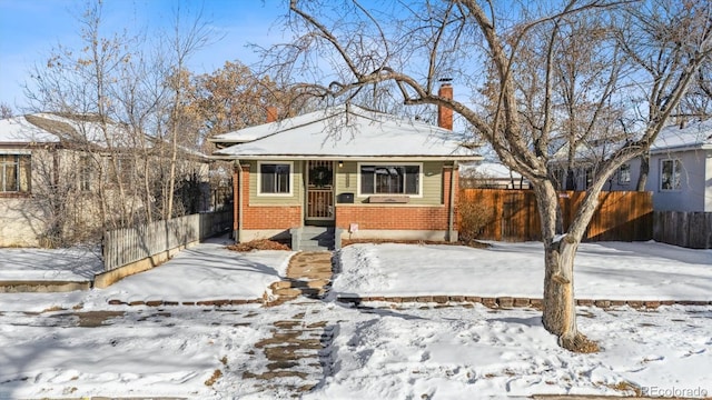 view of bungalow-style home