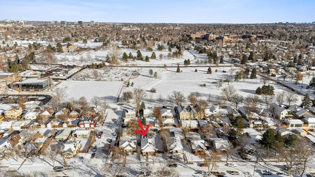 view of snowy aerial view