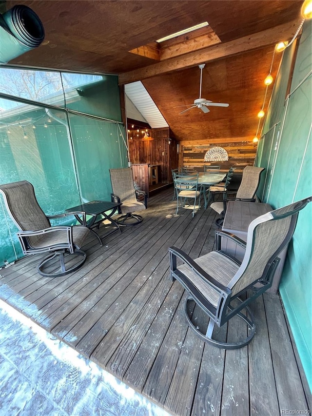 4000 Irving St, Denver, CO 80211 - deck featuring a ceiling fan