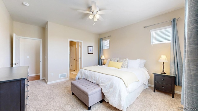17114 Elati St, Broomfield, CO 80023 - bedroom with multiple windows, light colored carpet, and a ceiling fan
