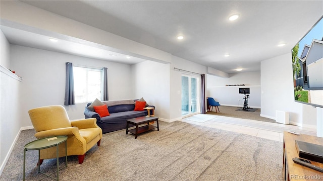 17114 Elati St, Broomfield, CO 80023 - carpeted living room featuring recessed lighting and baseboards