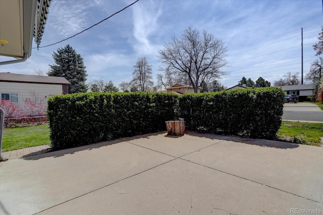 view of patio / terrace with fence