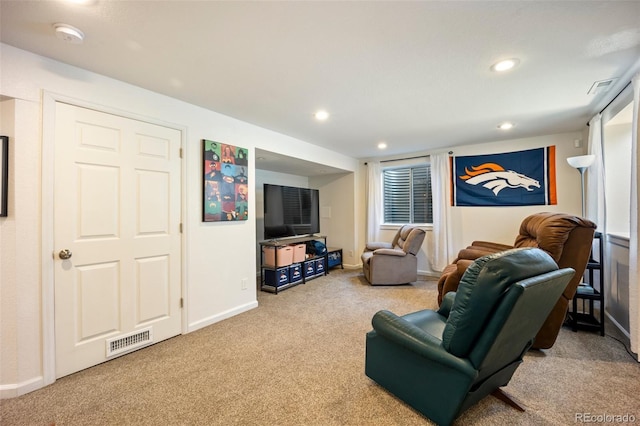 1884 Asoka St, Strasburg, CO 80136 - living area with carpet and recessed lighting