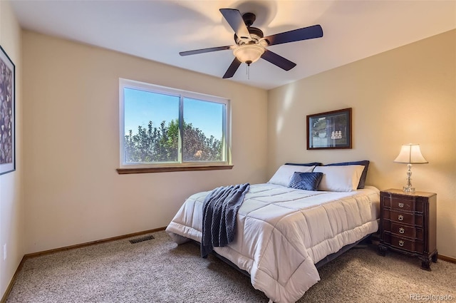 7855 Arundel Ln, Lone Tree, CO 80124 - carpeted bedroom with baseboards and a ceiling fan