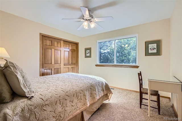 7855 Arundel Ln, Lone Tree, CO 80124 - carpeted bedroom with baseboards and a ceiling fan