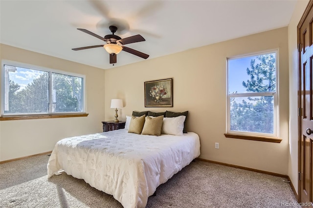 7855 Arundel Ln, Lone Tree, CO 80124 - bedroom with light colored carpet and a ceiling fan