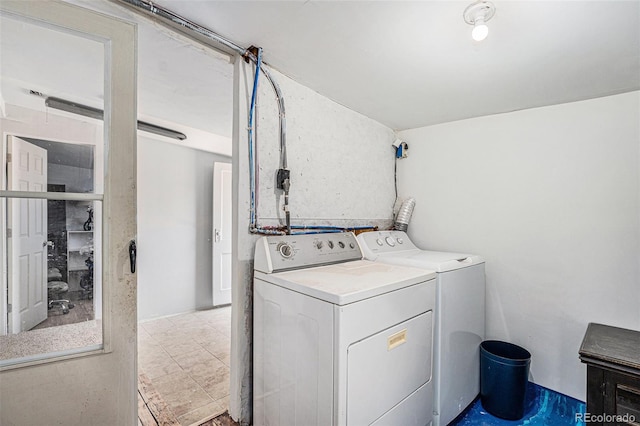 washroom featuring separate washer and dryer