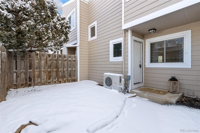 exterior space with ac unit