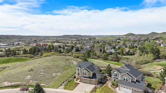 aerial view of residential area