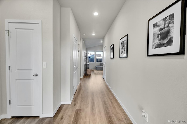 hallway featuring light hardwood / wood-style flooring