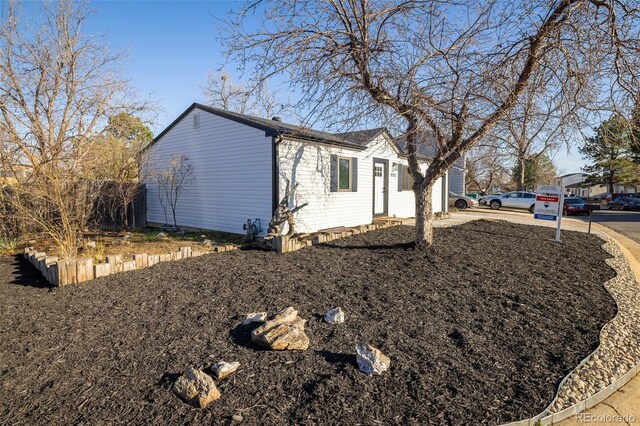 view of home's exterior featuring a garage