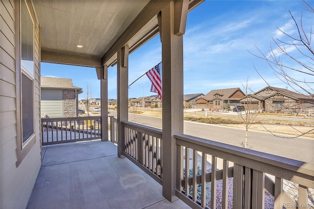 balcony with a residential view