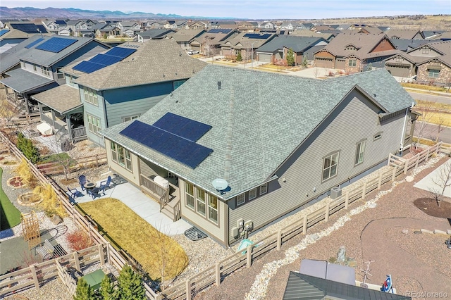 aerial view featuring a residential view