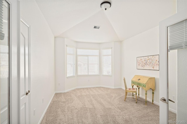 interior space with lofted ceiling