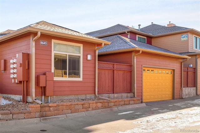 view of front of house featuring a garage