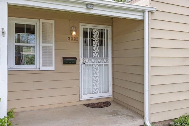 view of exterior entry