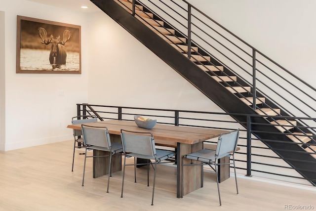 dining room featuring light hardwood / wood-style flooring