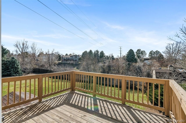 6735 E Lake Cir, Centennial, CO 80111 - wooden deck with a lawn