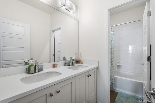 11023 Pastel Pt, Parker, CO 80134 - full bathroom with a sink, double vanity, and shower / tub combo