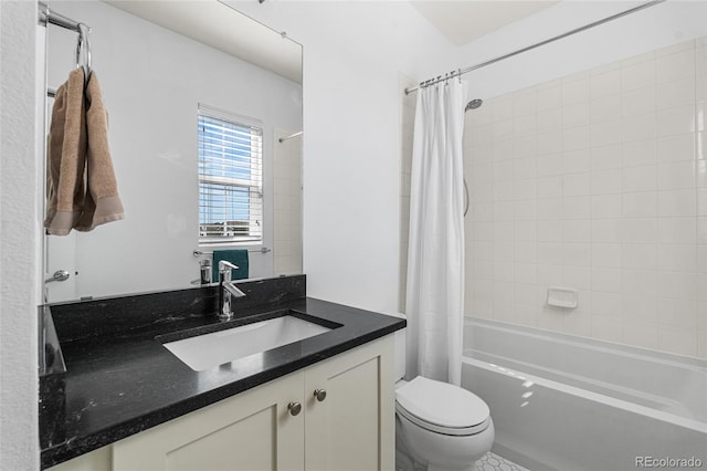 11023 Pastel Pt, Parker, CO 80134 - full bath with vanity, toilet, and shower / tub combo with curtain