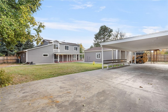 exterior space featuring a front lawn