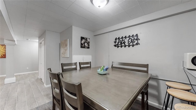 dining area featuring light hardwood / wood-style floors