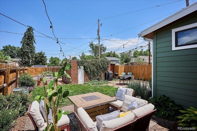 3622 Lowell Blvd, Denver, CO 80211 - fenced backyard featuring a patio and an outdoor living space