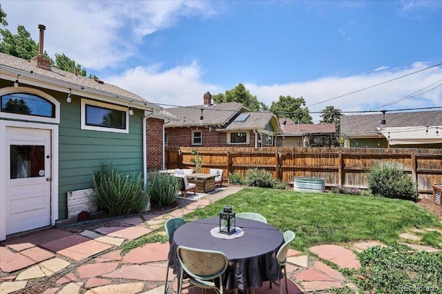3622 Lowell Blvd, Denver, CO 80211 - view of yard with a patio and an outdoor hangout area