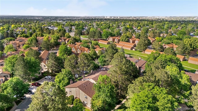 1758 S Pitkin Cir Unit A, Aurora, CO 80017 - aerial view of property and surrounding area with nearby suburban area
