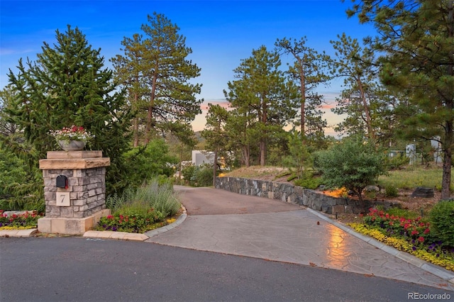 exterior space featuring driveway