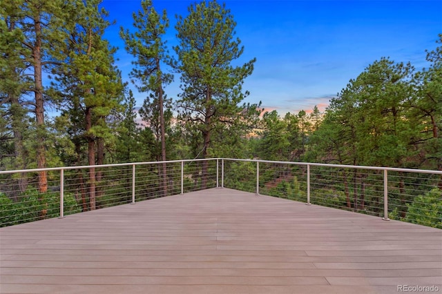 view of deck at dusk