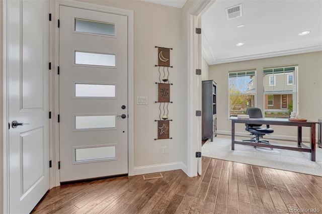 10365 Prairie Sky Pl, Lone Tree, CO 80124 - foyer entrance featuring hardwood / wood-style floors and recessed lighting
