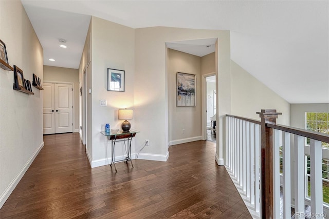 10365 Prairie Sky Pl, Lone Tree, CO 80124 - hallway featuring wood finished floors and recessed lighting