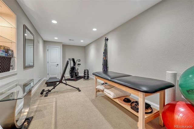 10365 Prairie Sky Pl, Lone Tree, CO 80124 - exercise area featuring recessed lighting and carpet floors