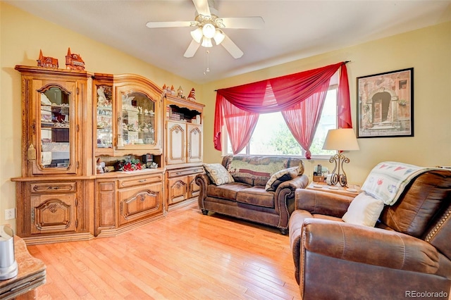 9172 Sunningdale Rd, Peyton, CO 80831 - living area featuring a ceiling fan and light wood-style floors