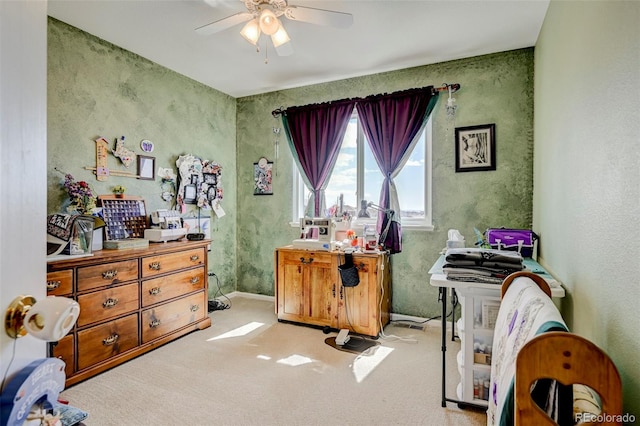 9172 Sunningdale Rd, Peyton, CO 80831 - office space with a ceiling fan and carpet
