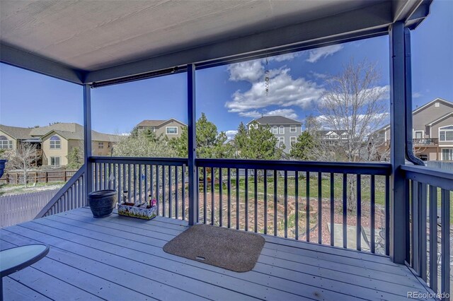 9172 Sunningdale Rd, Peyton, CO 80831 - wooden terrace featuring a residential view