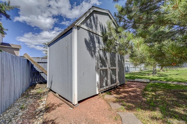 9172 Sunningdale Rd, Peyton, CO 80831 - view of shed with a fenced backyard