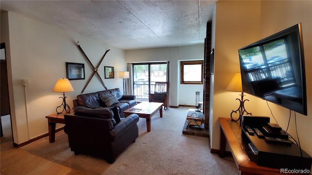 view of carpeted living room