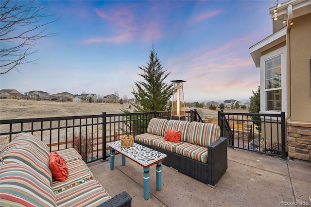 exterior space with an outdoor hangout area