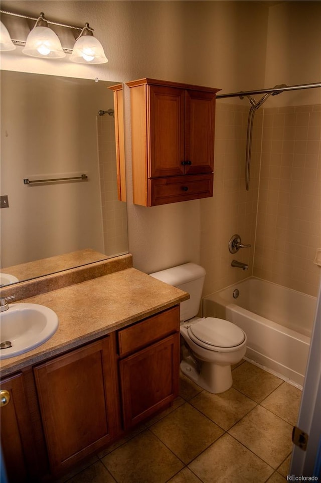 16180 E Geddes Ln Unit 14, Aurora, CO 80016 - bathroom featuring vanity, bathing tub / shower combination, and tile patterned floors