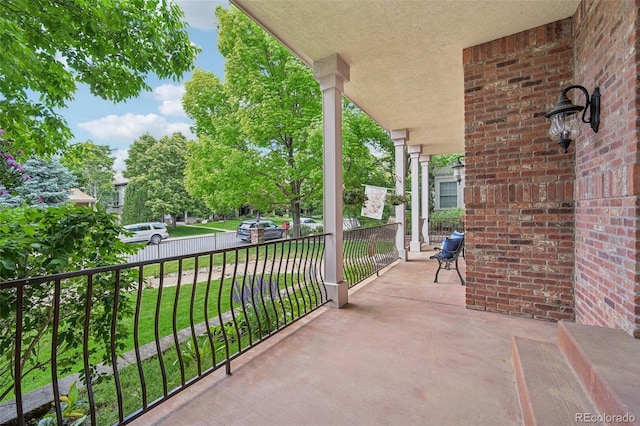 view of patio with a porch