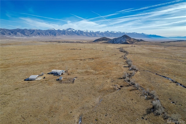 view of mountain feature featuring a rural view