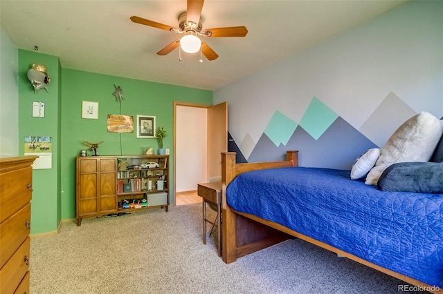 3010 Zinnia Ct, Golden, CO 80401 - bedroom featuring carpet flooring and ceiling fan